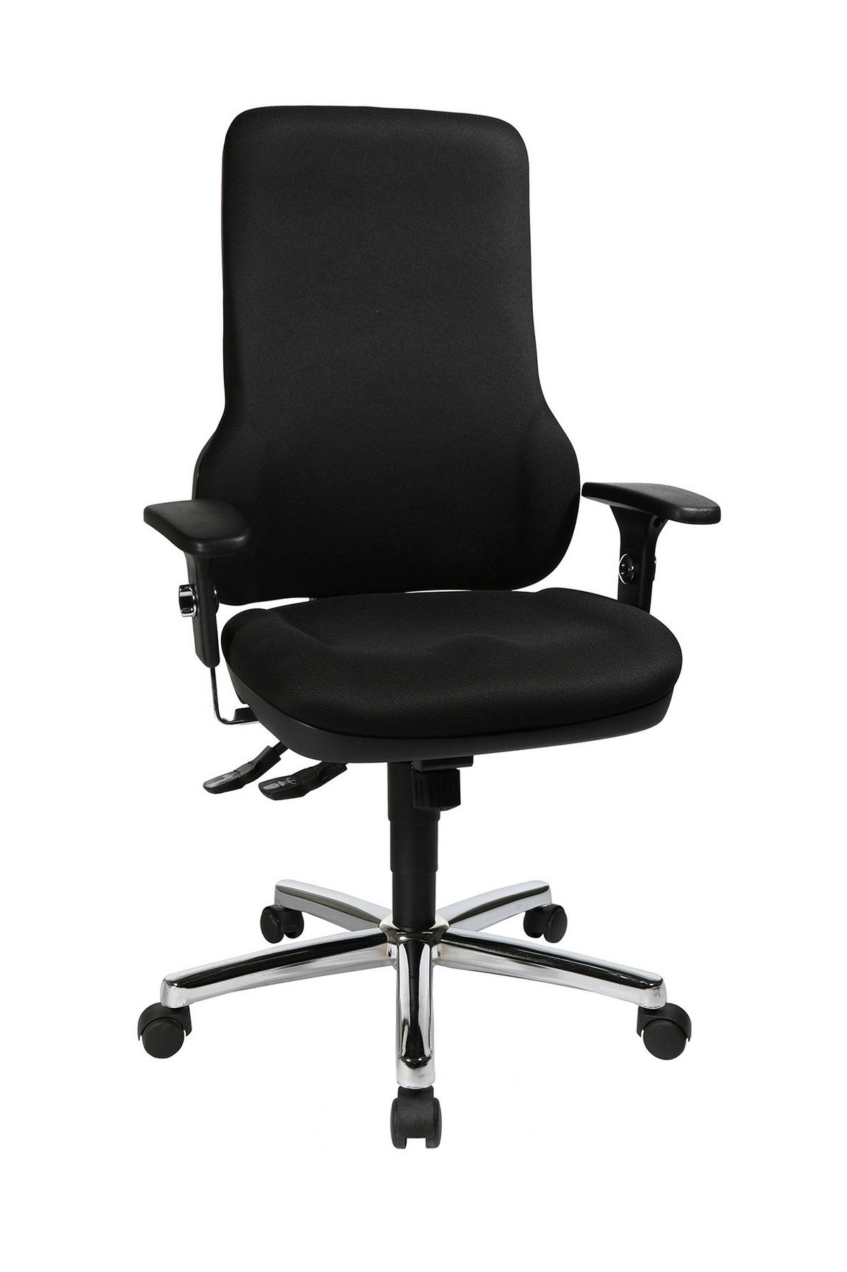 OTOČNÁ STOLIČKA, tkaná textília, čierna - čierna, Konventionell, textil/plast (80/121/60cm) - Topstar