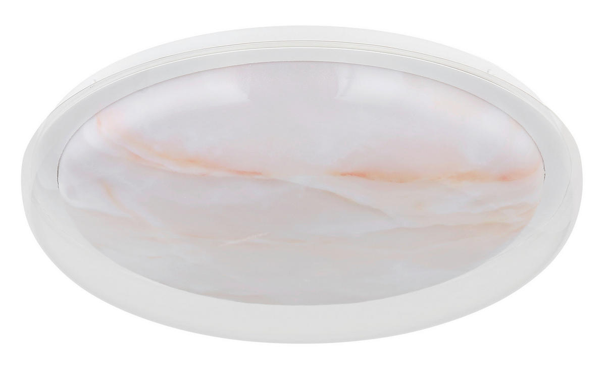 STROPNÍ LED SVÍTIDLO, 38,5/8 cm  - bílá/čiré, Basics, kov/plast (38,5/8cm) - Globo