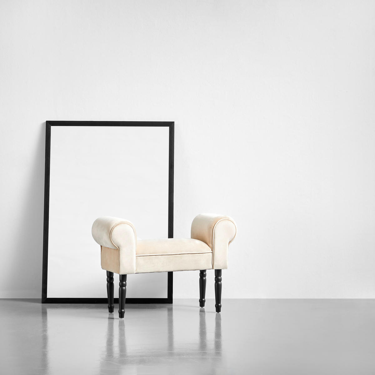 ÜLŐKE - bézs/fekete, Trend, textil/fa (76/54/30cm) - Xora