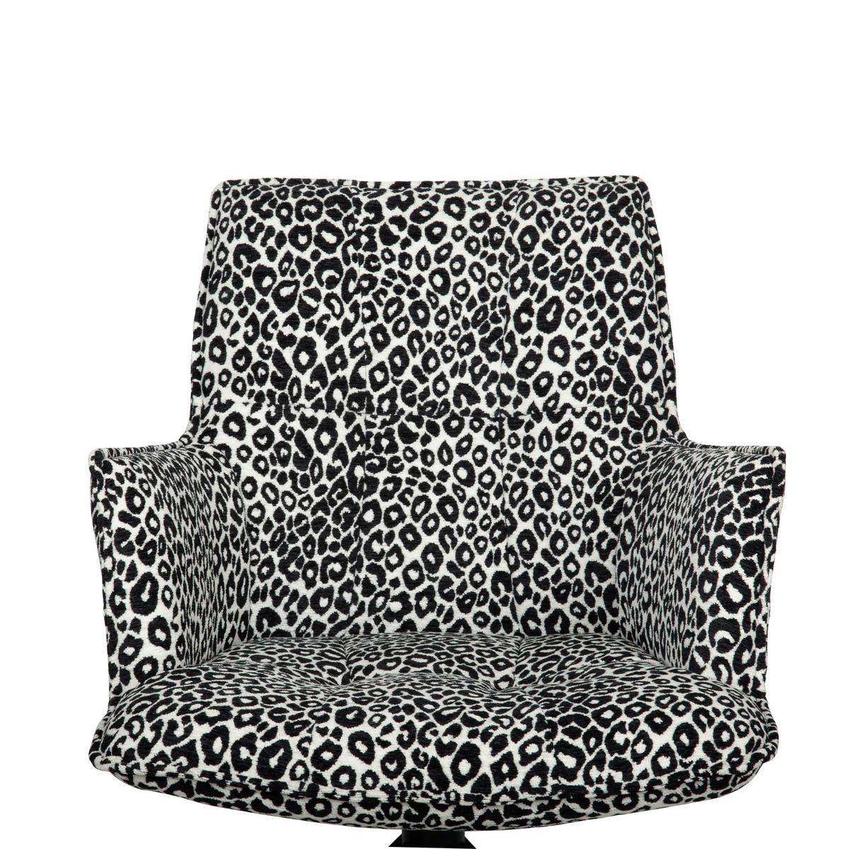 ARMLEHNSTUHL  in Eisen Jacquard  - Schwarz/Weiß, Design, Textil/Metall (59/89.5/63cm) - Novel