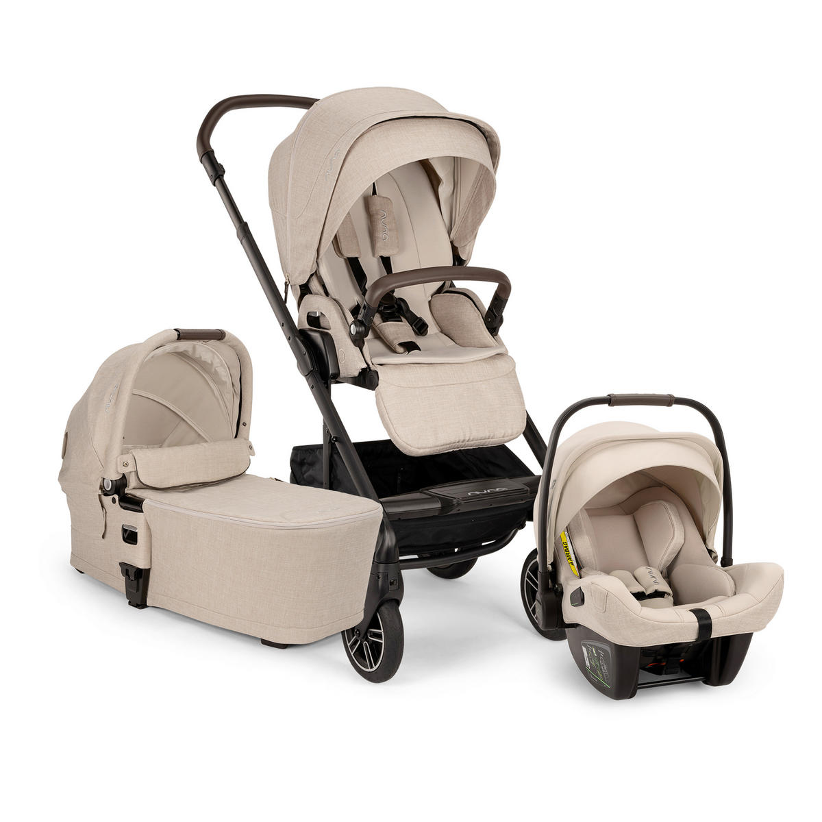 KINDERWAGENSET MIXX NEXT  - Beige/Schwarz, Basics, Kunststoff/Textil (60/110/82cm) - Nuna