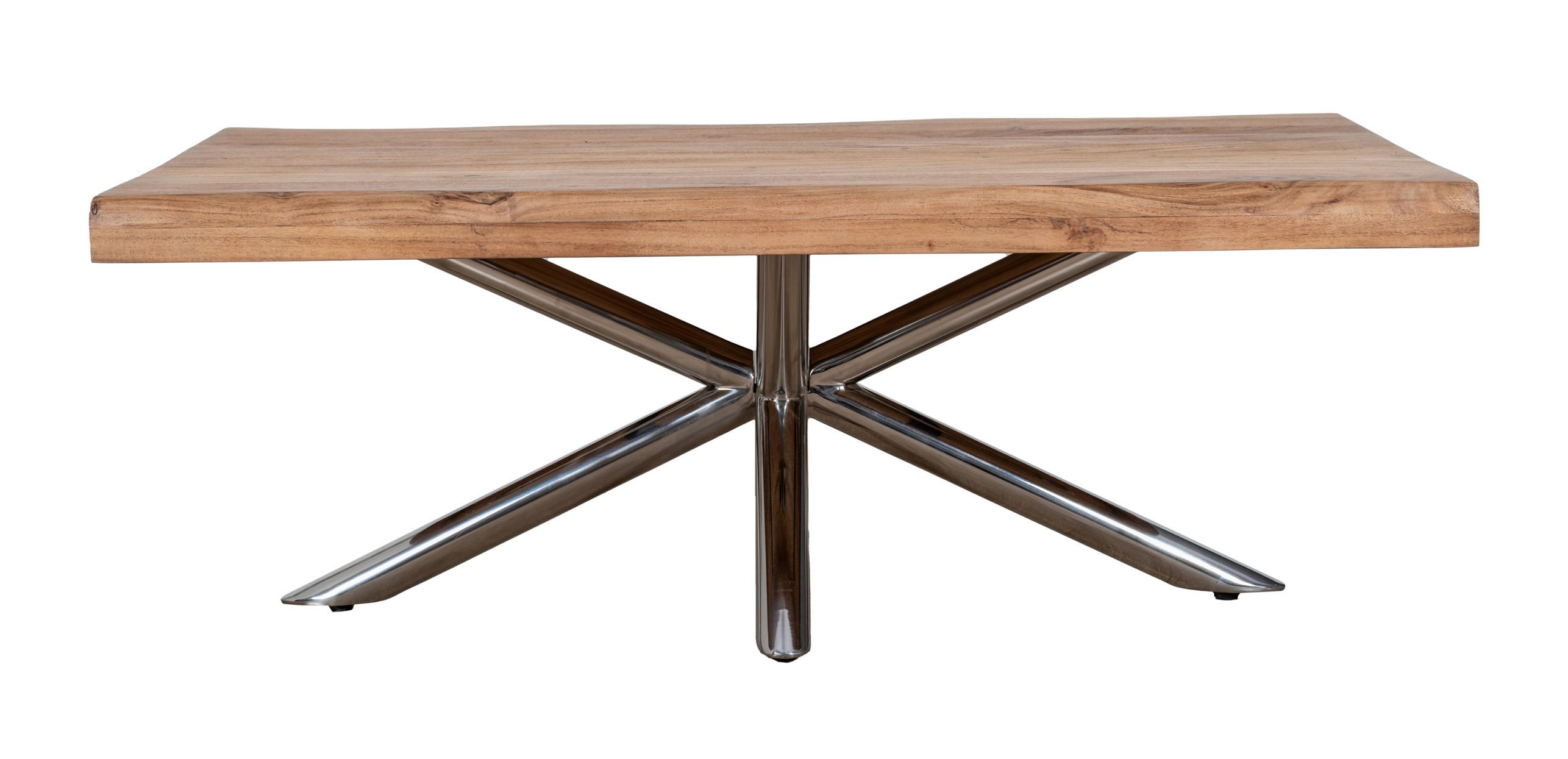 COUCHTISCH Akazie teilmassiv 120/45/70 cm rechteckig Naturfarben  - Naturfarben, Design, Holz/Metall (120/45/70cm) - Livetastic