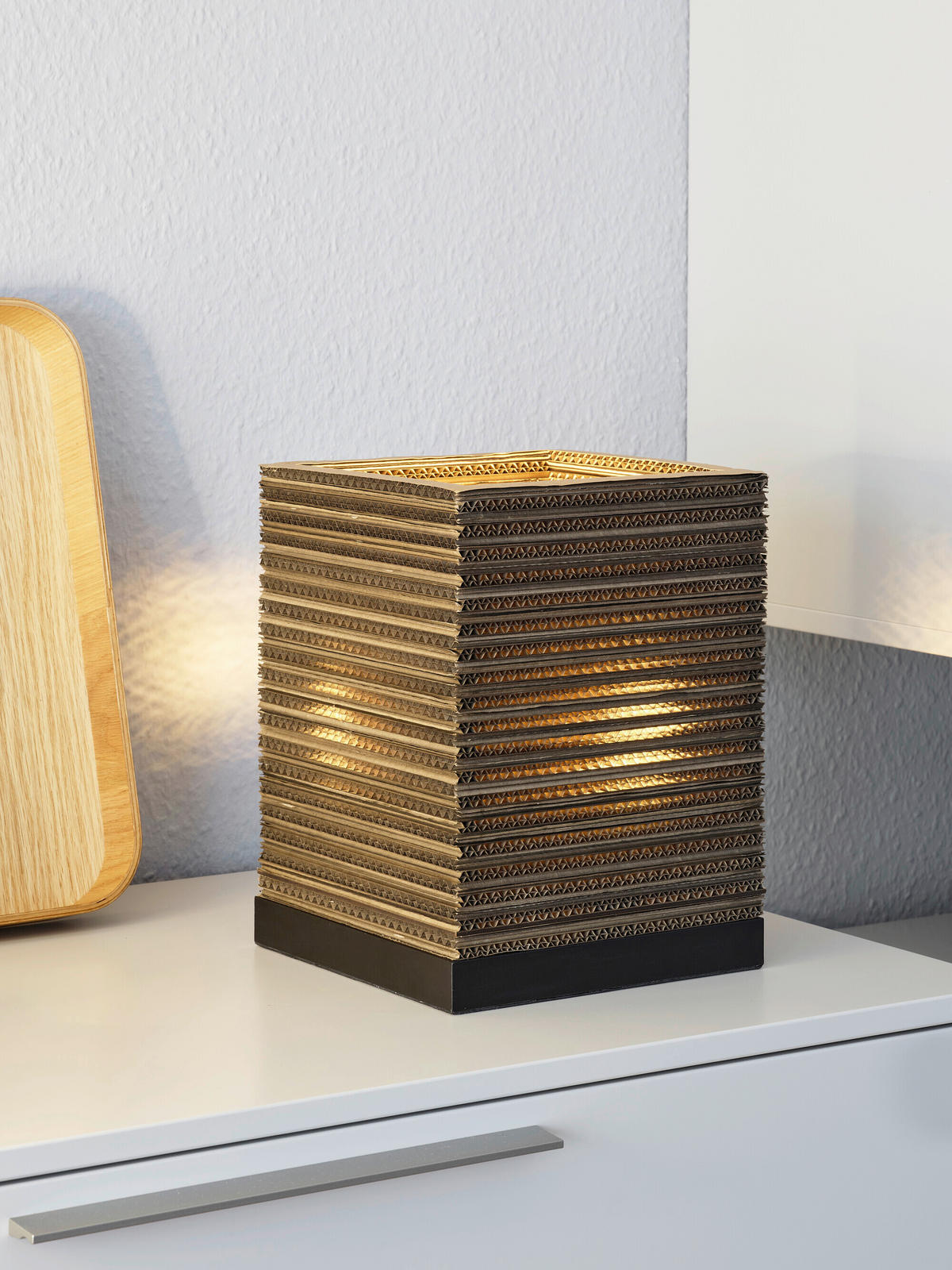 TISCHLEUCHTE 20/20/27 cm   - Natur, Karton/Metall (20/20/27cm) - Osram