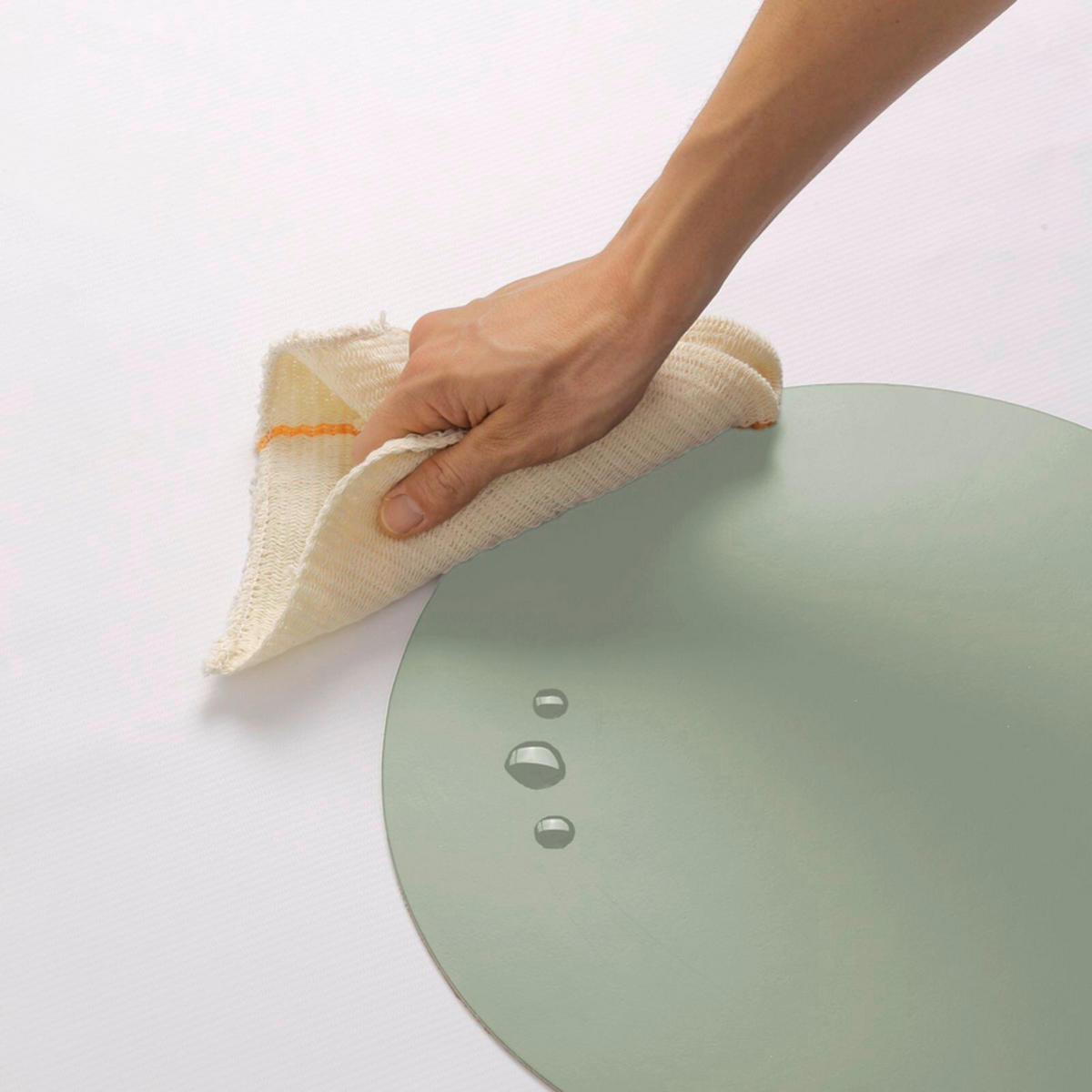 TISCHSET Leder Salbeigrün  - Salbeigrün, Basics, Leder (36kg)