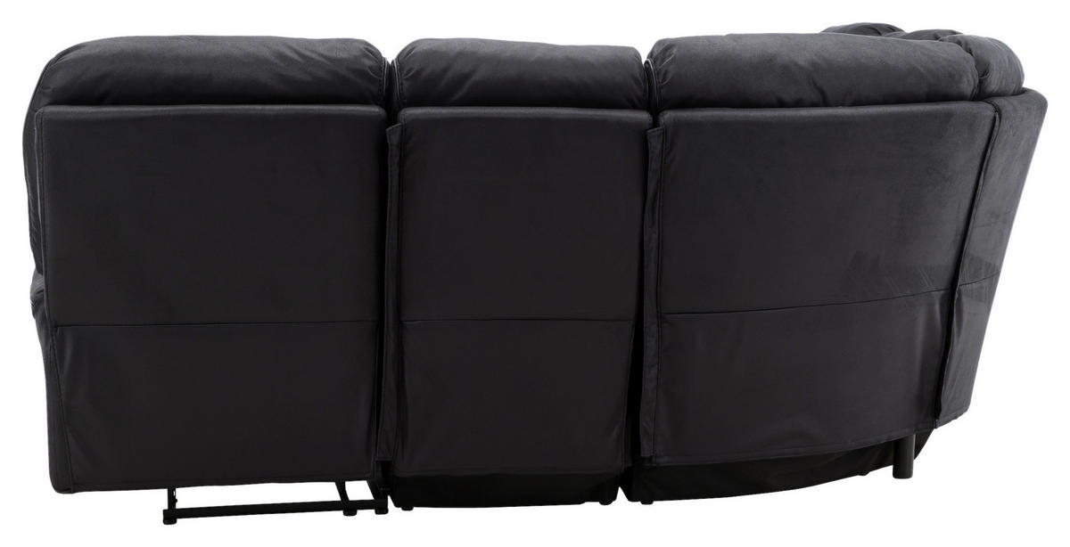 ECKSOFA Eckteil  Schwarz Lederlook (vegan)  - Schwarz, Design, Textil (338/338cm) - Livetastic