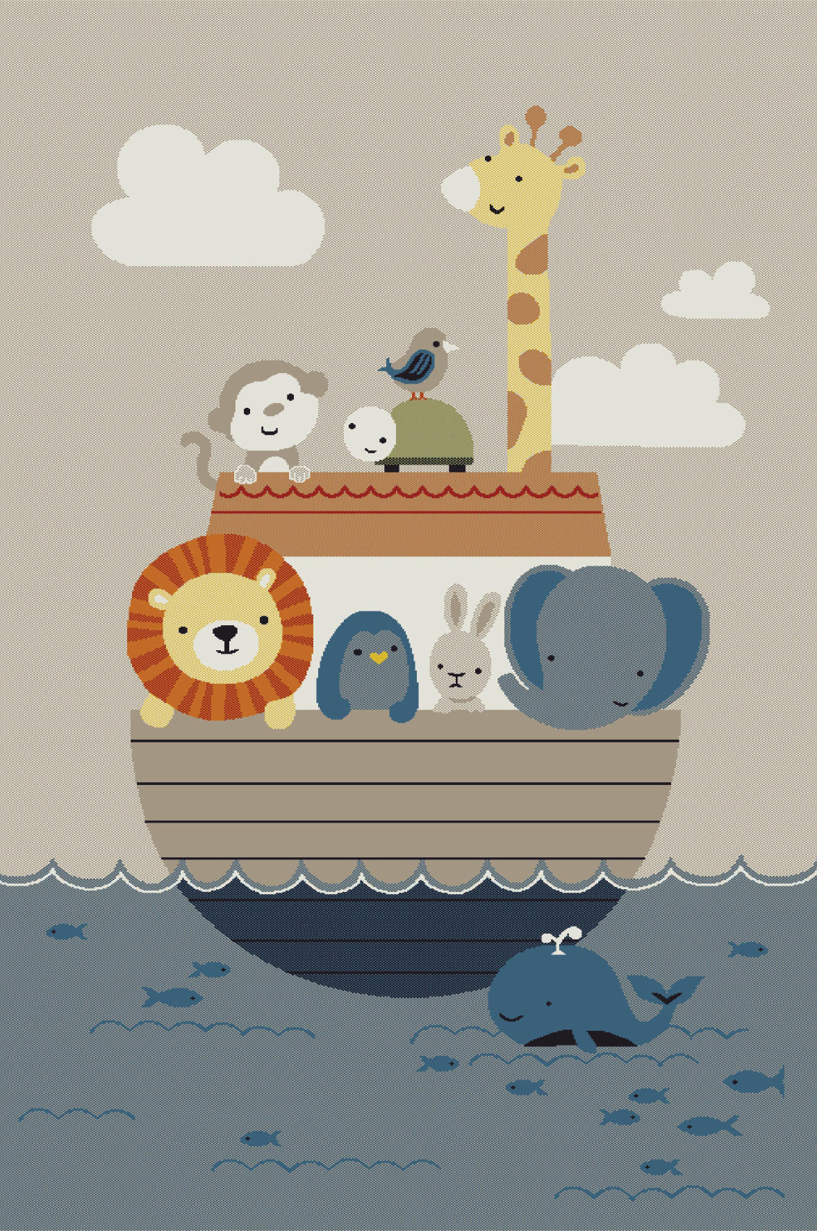 Kinderteppich Arche Noah
