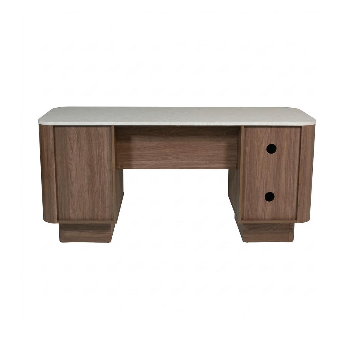 SCHREIBTISCH  Weiß, Walnussfarben  - Walnussfarben/Weiß, KONVENTIONELL, Holzwerkstoff (160/75/59cm) - MID.YOU