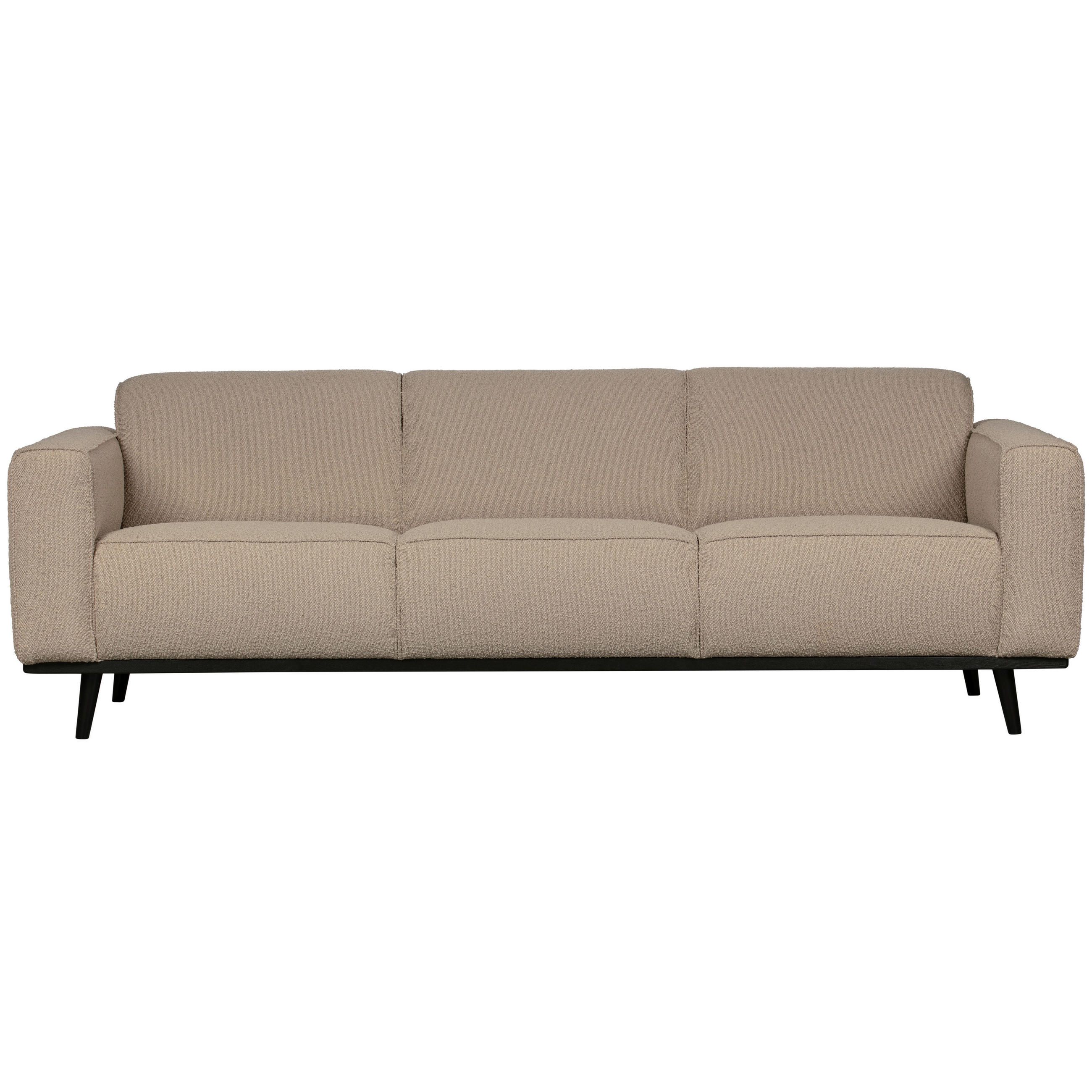 3-SITZER-SOFA Statement Bouclé Beige  - Beige, Design, Holz/Textil (230/77/93cm) - Livetastic