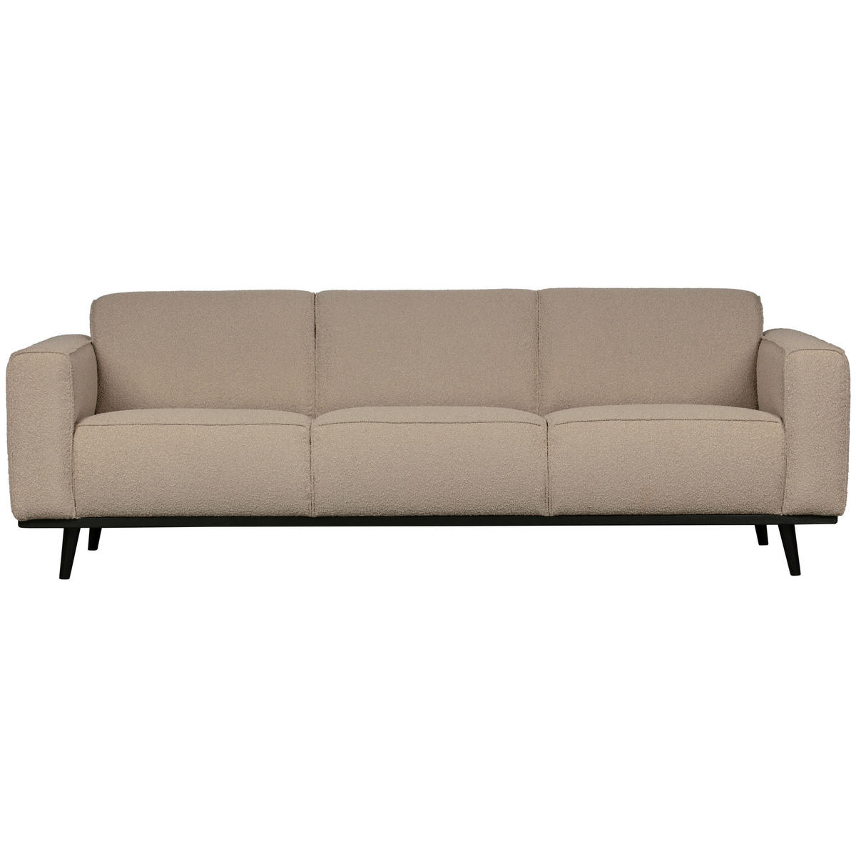 3-SITZER-SOFA Statement Bouclé Beige  - Beige, Design, Holz/Textil (230/77/93cm) - Livetastic