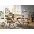 ECKBANK 160/170 cm  in Olivgrün, Wildeiche  - Wildeiche/Eichefarben, Design, Holz/Textil (160/170cm) - Venda