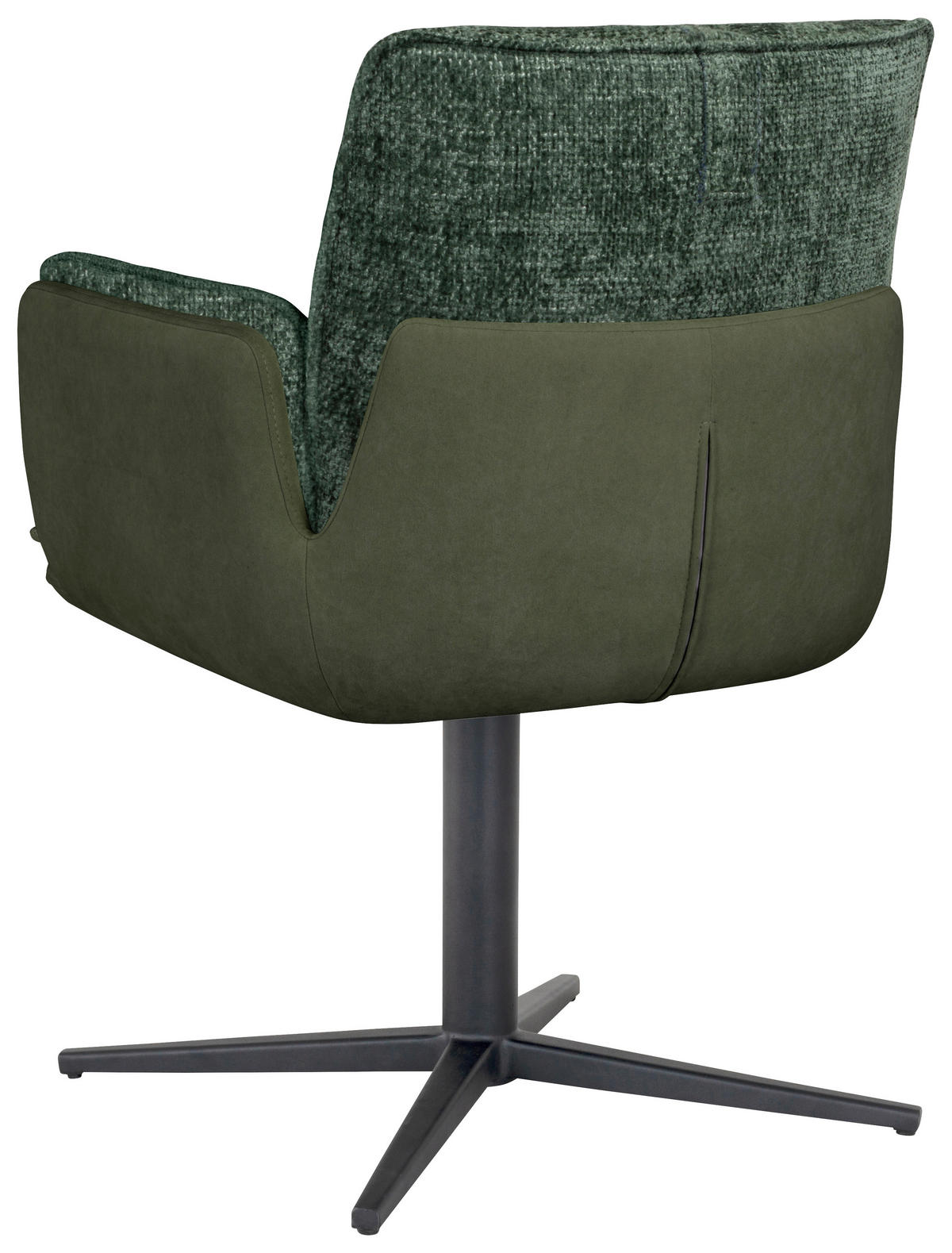 NASLANJAČ, kovina, tekstil zelena  - črna/zelena, Design, kovina/tekstil (62,5/85/63,5cm) - Novel