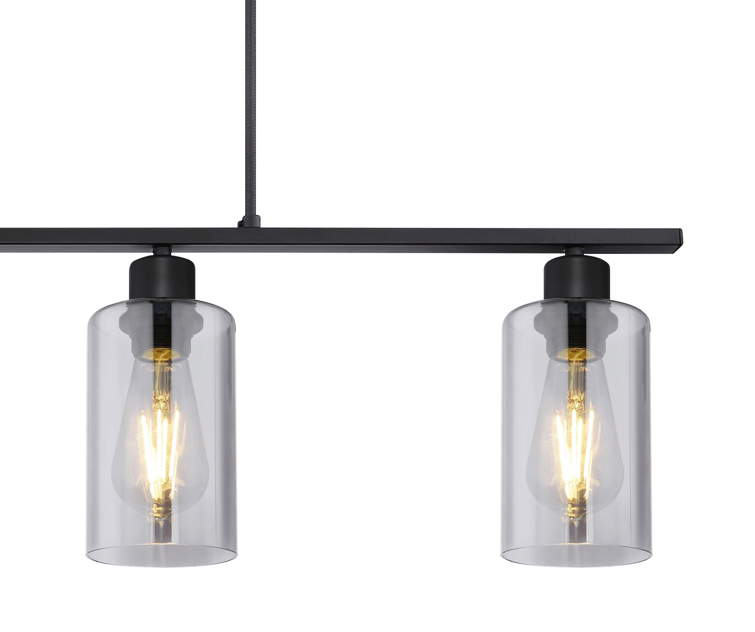 HÄNGELEUCHTE 98/10/120 cm   - Schwarz, Basics, Glas/Metall (98/10/120cm) - Globo