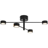 LED-DECKENSTRAHLER 89,6/22,25 cm  - Schwarz, Design, Metall (89,6/22,25cm) - Nordlux