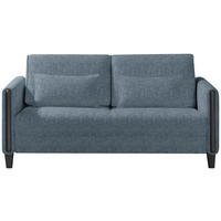 SCHLAFSOFA Webstoff Blau, Schwarz Fussart wählbar, Stoffauswahl, Rücken echt, Armteil links, Armteil rechts  - Blau/Schwarz, Design, Holz/Textil (174/88/104cm) - Niels Andersson
