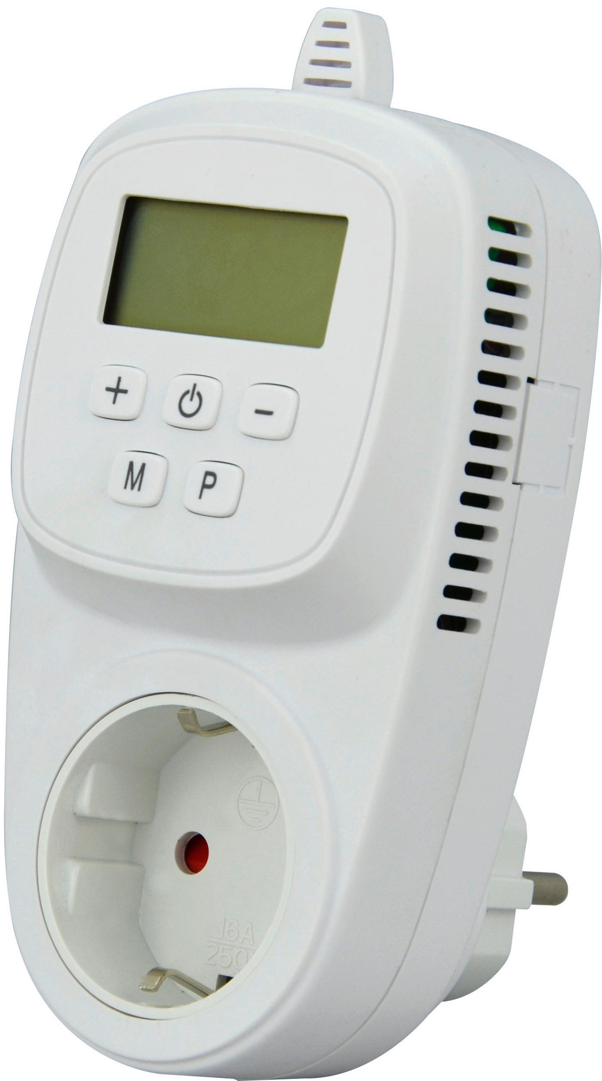 STECKDOSENTHERMOSTAT - Weiß, Basics, Kunststoff (14cm)