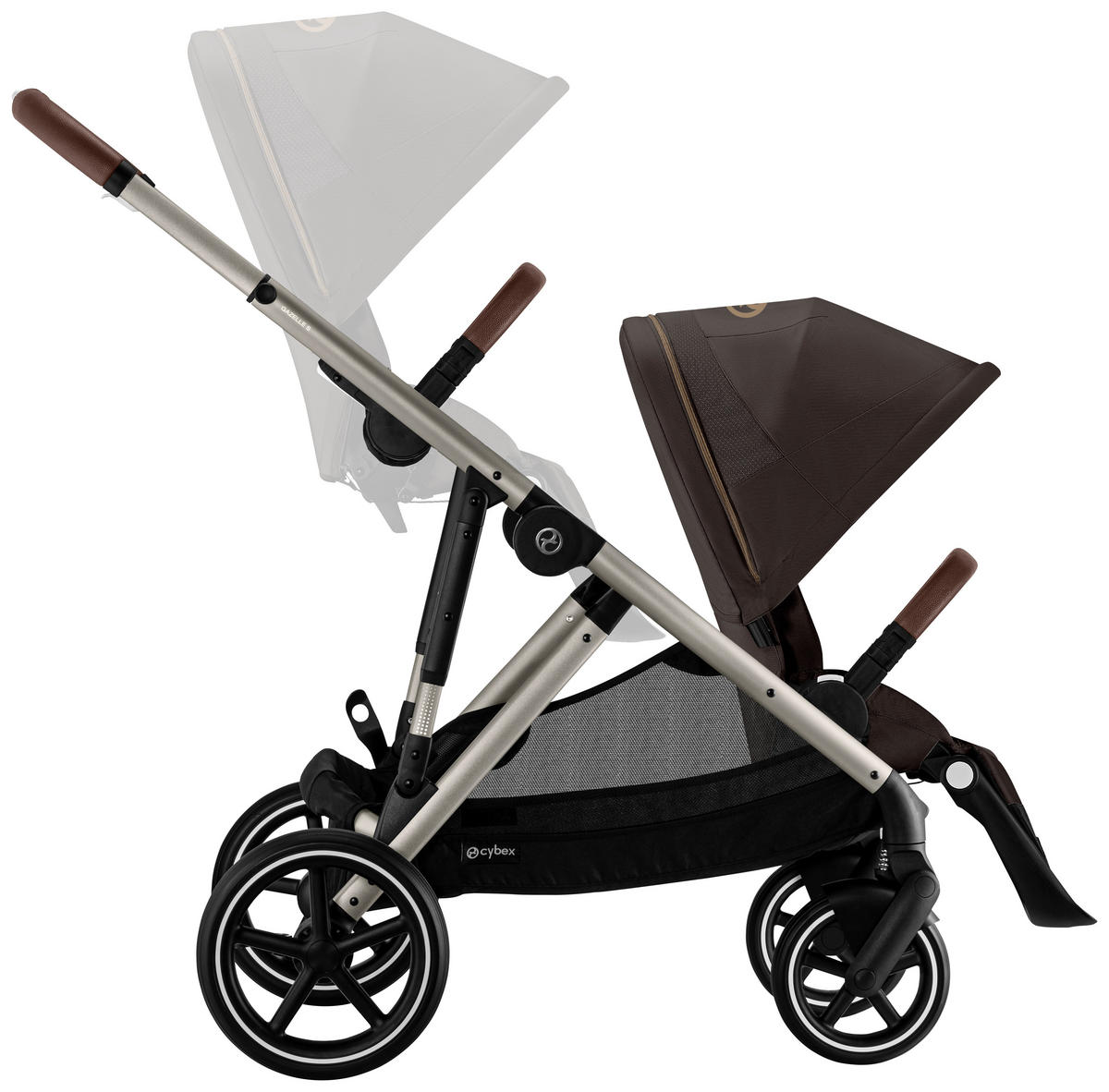 KINDERWAGEN Gazelle S  - Taupe/Dunkelbraun, Basics, Metall (107,5/66/110cm) - cybex GOLD