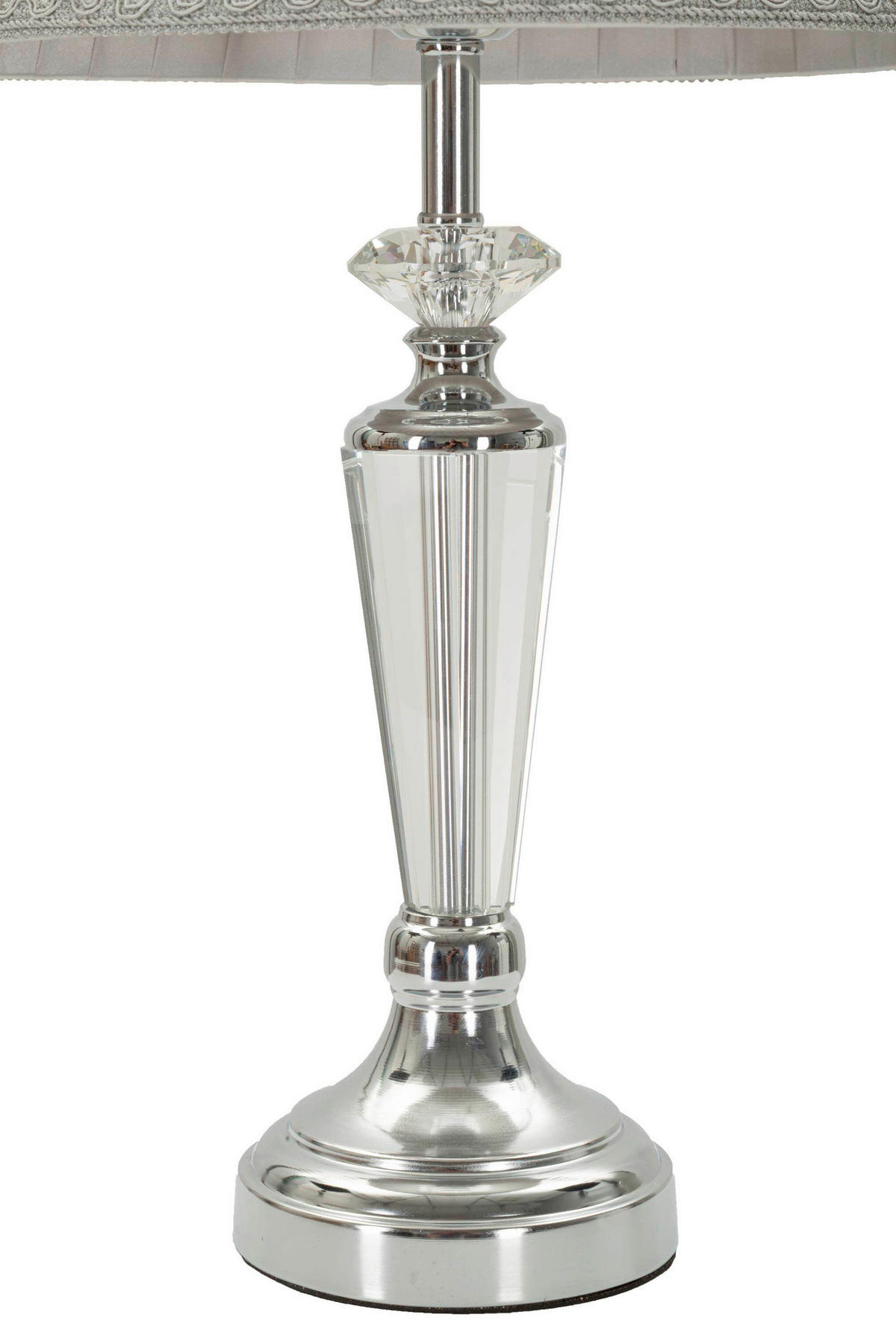 TISCHLEUCHTE - Silberfarben, Basics, Glas/Textil (30/56/30cm)