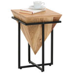BEISTELLTISCH in Holz, Metall 31/31/45 cm  - Schwarz/Naturfarben, Trend, Holz/Metall (31/31/45cm) - Ambia Home