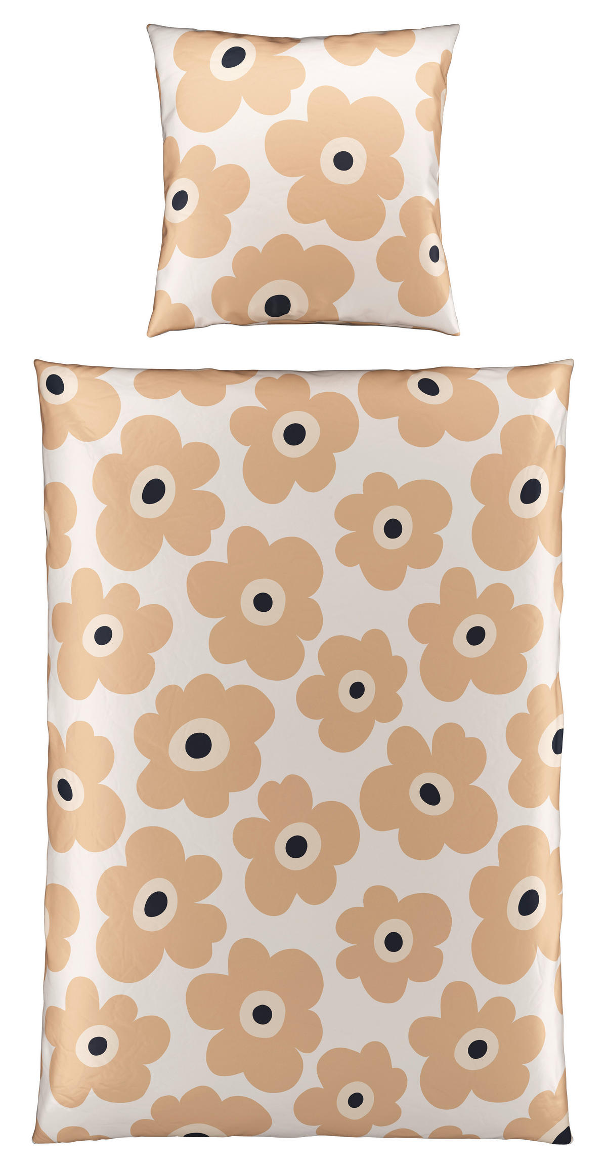 BETTWÄSCHE Satin  - Beige, Textil (135cm) - Bio:Vio