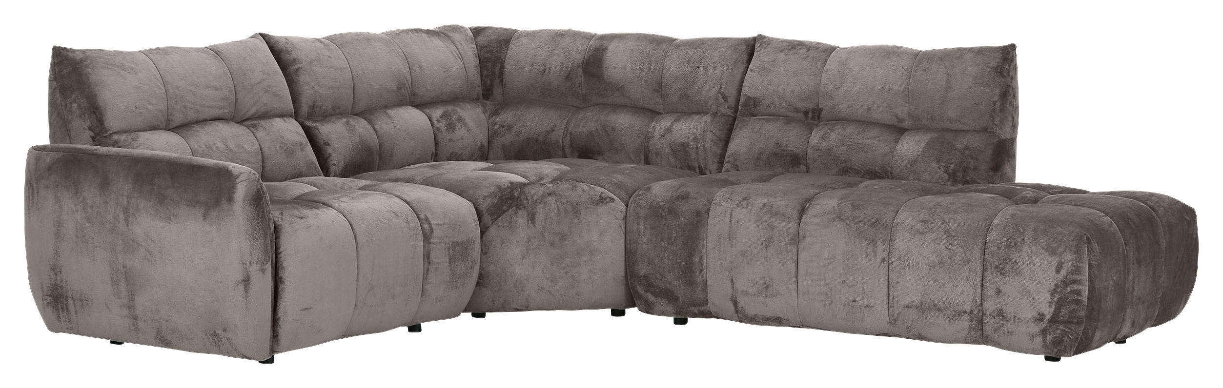 ECKSOFA  in Flachgewebe Grau  235/275 cm  - Schwarz/Grau, MODERN, Kunststoff/Textil (235/275cm) - Landscape
