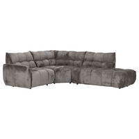 ECKSOFA Grau Flachgewebe  - Schwarz/Grau, MODERN, Kunststoff/Textil (235/275cm) - Landscape