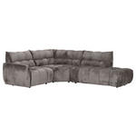 ECKSOFA Grau Flachgewebe  - Schwarz/Grau, MODERN, Kunststoff/Textil (235/275cm) - Landscape