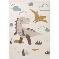 KINDERTEPPICH 200/290 cm Adventures Dinosaurier  - Multicolor/Creme, Design, Kunststoff/Textil (200/290cm) - Hanse Home