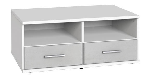 TV-ELEMENT 92/38/58 cm - Alufarben/Schwarz, KONVENTIONELL, Holzwerkstoff/Kunststoff (92/38/58cm) - Carryhome