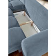 ECKSOFA  in Flachgewebe Blau  - Blau/Schwarz, KONVENTIONELL, Kunststoff/Textil (174/274cm) - Carryhome