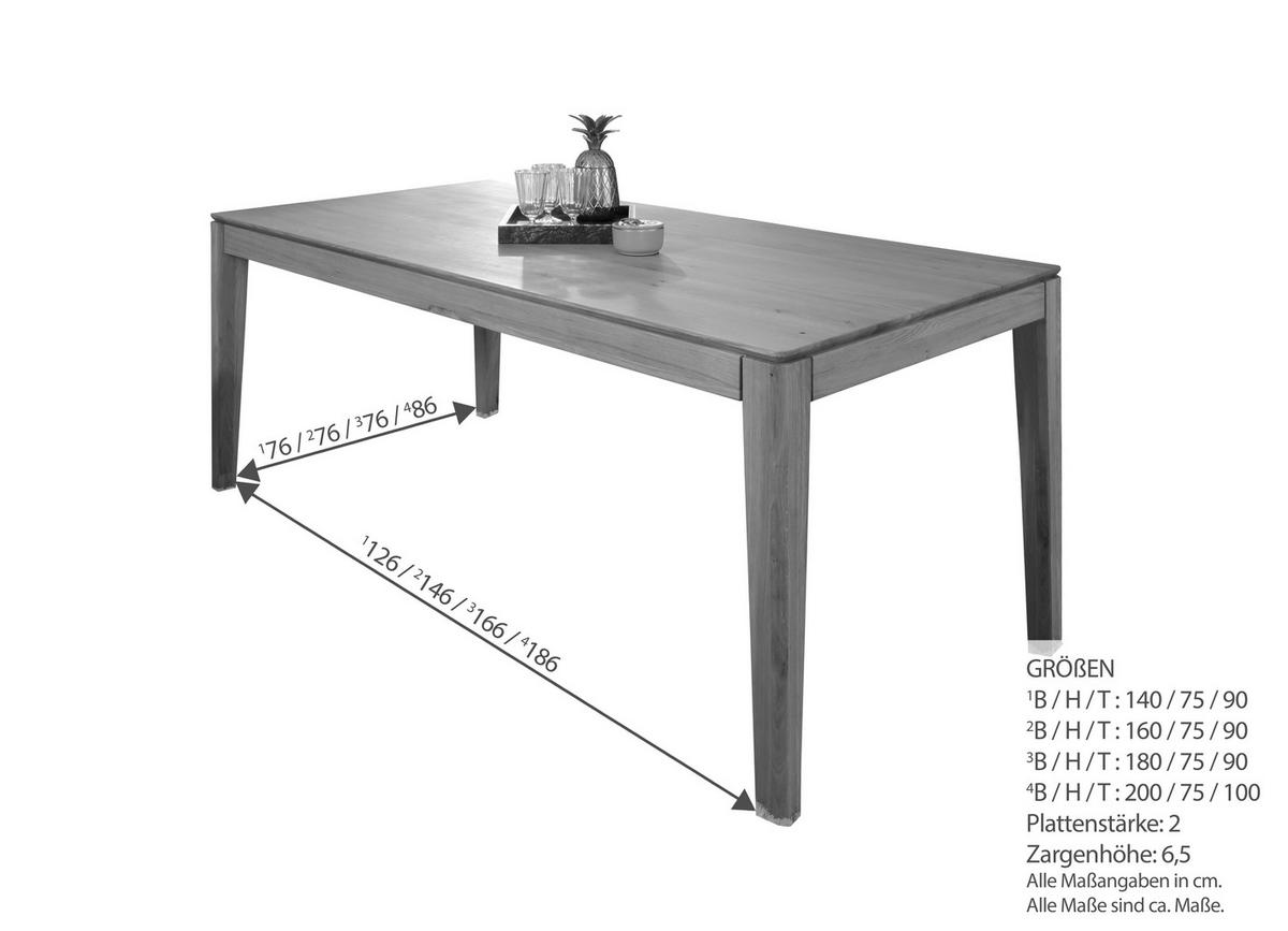 JÍDELNÍ STŮL, hnědá, 140-225/90/75 cm - hnědá, Natur, dřevo (140-225/90/75cm) - Livetastic