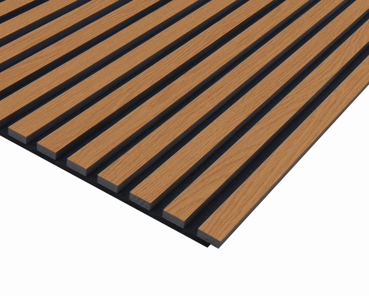 AKUSTIKPANEEL Eiche foliert 57.25/1.9/119 cm  - Eichefarben, KONVENTIONELL, Holzwerkstoff/Textil (57.25/1.9/119cm)