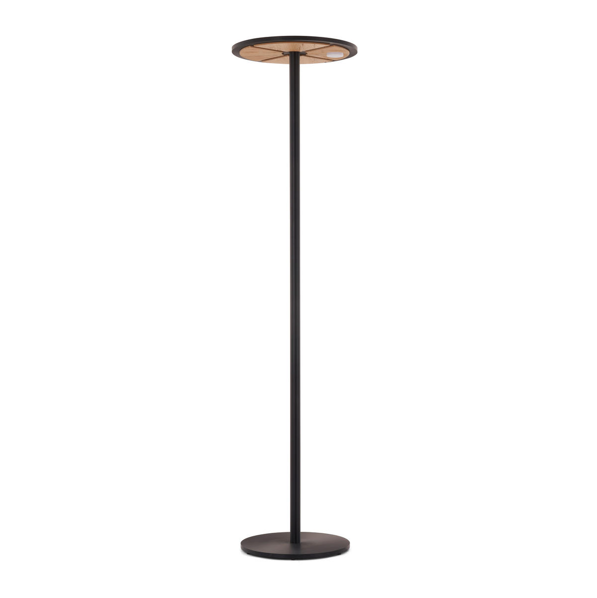 LED-STEHLEUCHTE Rota 50/190 cm  - Eichefarben/Schwarz, Natur, Holz/Metall (50/190cm) - Grossmann