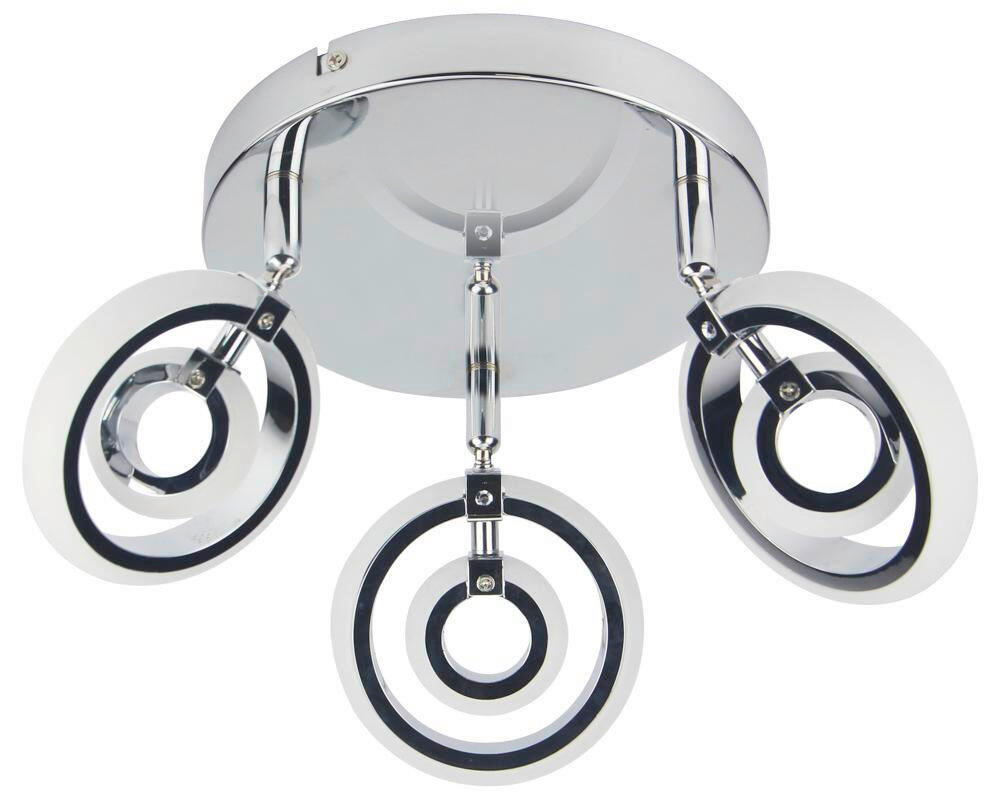 LED-DECKENLEUCHTE Celt 10/30/18 cm  - Chromfarben, Design, Metall (10/30/18cm)