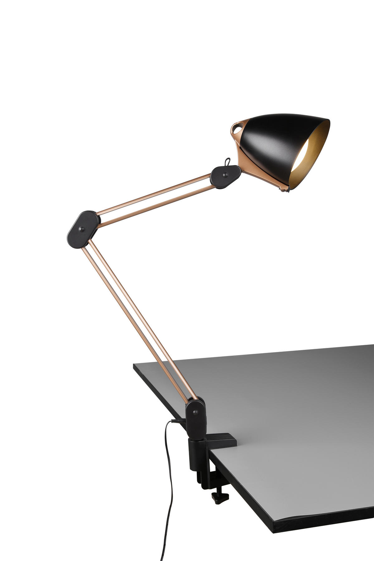 NAMIZNA LED-SVETILKA  Nadal 19,00/57,0/46,00 cm            - zlate barve/črna, Basics, umetna masa (19,00/57,0/46,00cm)