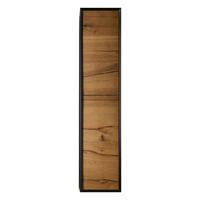 HOCHSCHRANK 35/160/35 cm  - Schwarz/Braun, Design, Glas/Holz (35/160/35cm) - Belluti