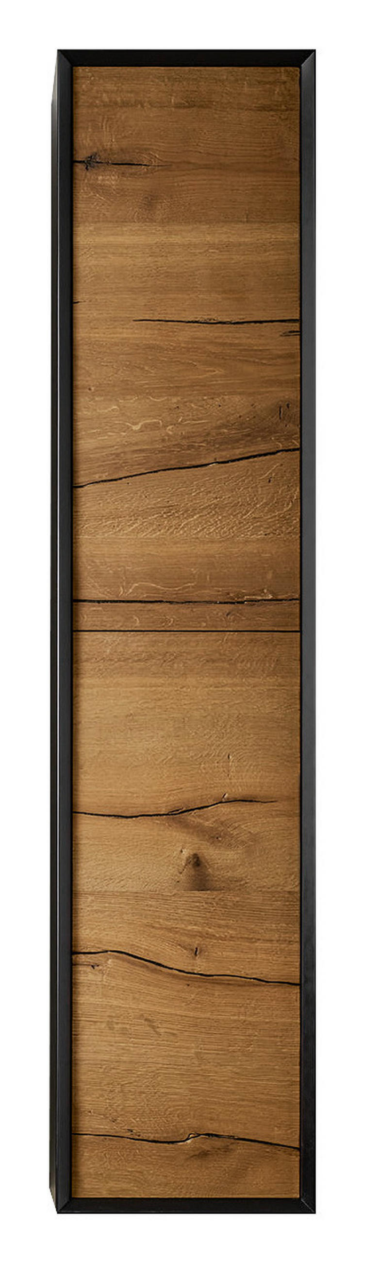 HOCHSCHRANK 35/160/35 cm  - Schwarz/Braun, Design, Glas/Holz (35/160/35cm) - Belluti