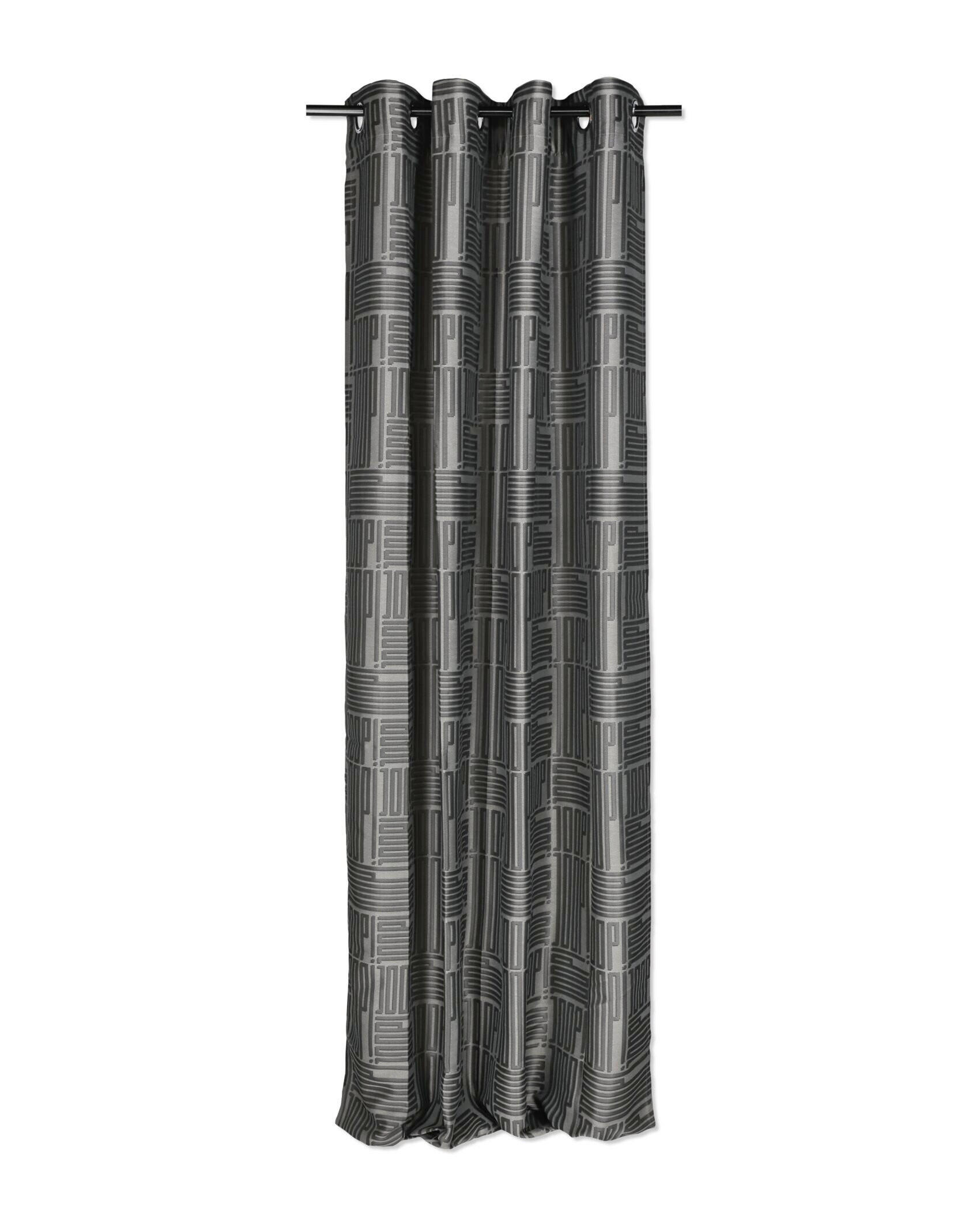 ÖSENSCHAL FINE BARS blickdicht 140/250 cm   - Taupe/Grau, Basics, Textil (140/250cm) - Joop!