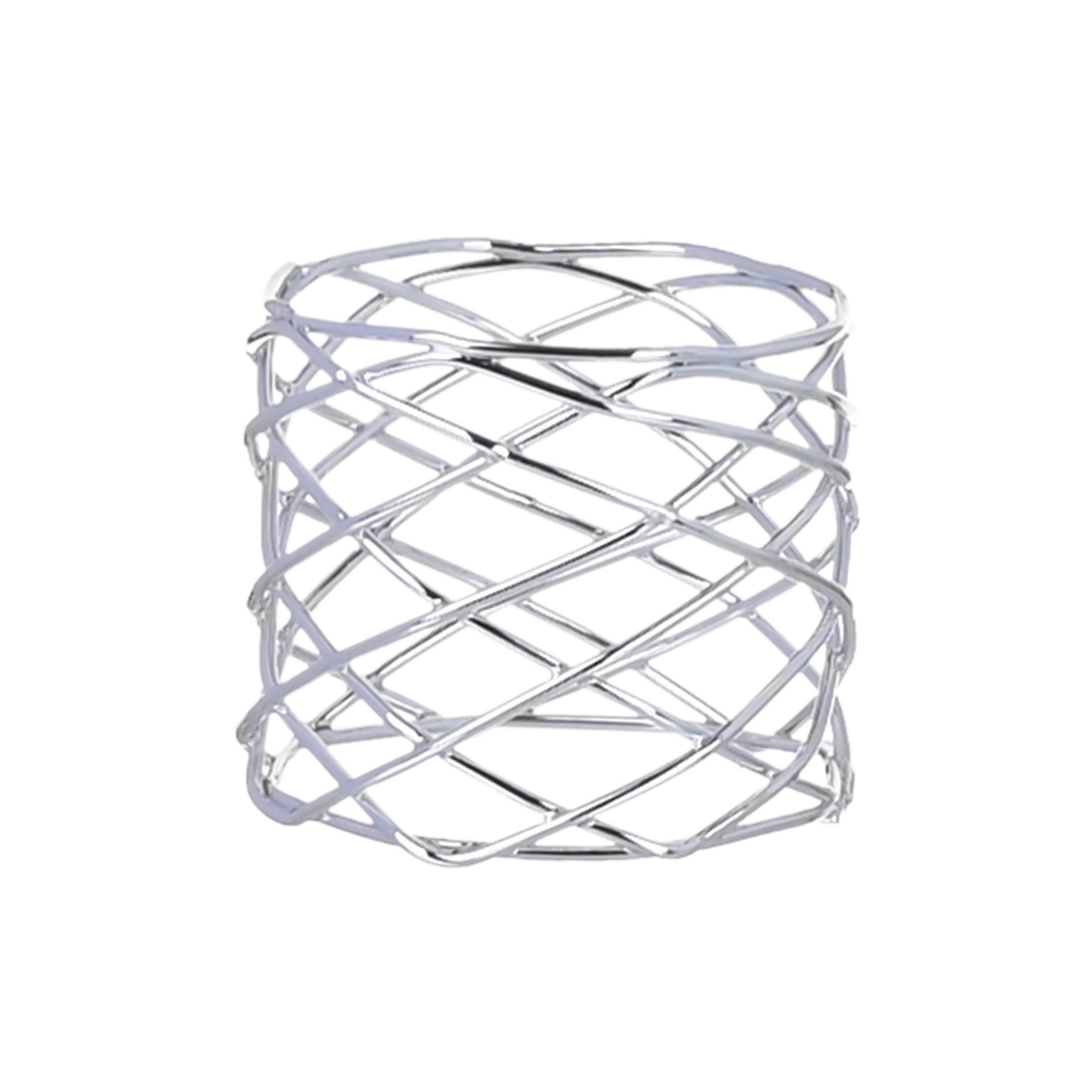 KRÚŽOK NA OBRÚSKY - strieborná, Basics, kov (4,5/3,5cm) - Ambia Home
