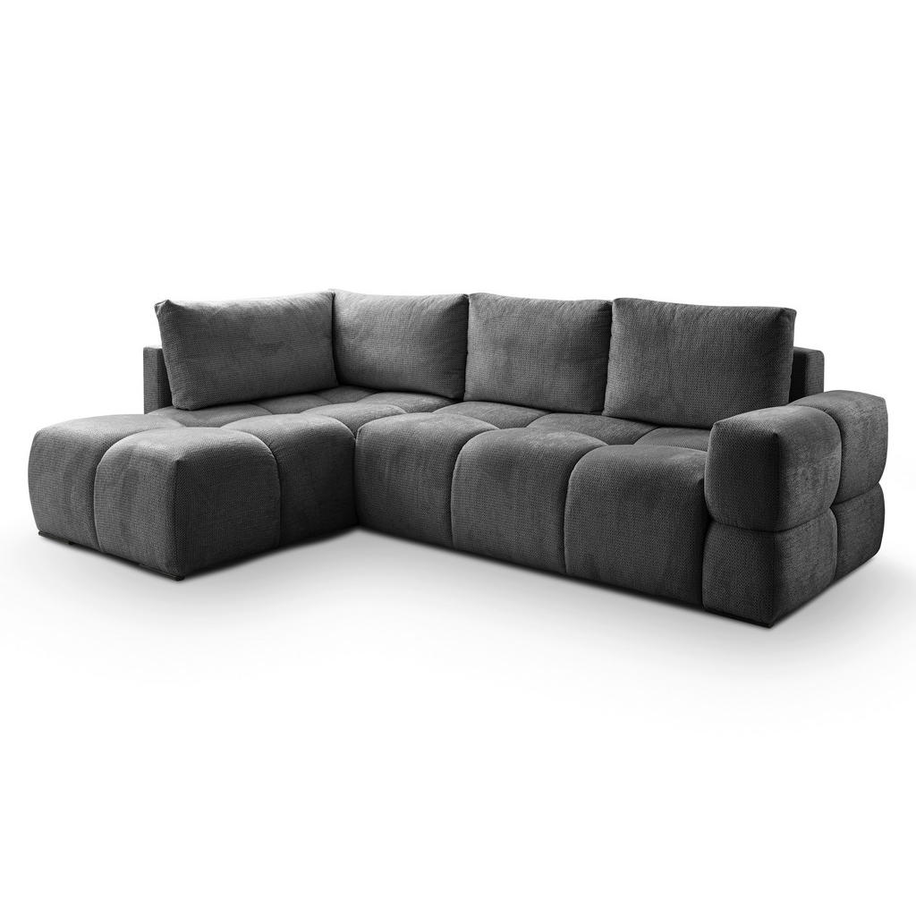 Thumbnail - Stylife Ecksofa, Anthrazit, Textil, 4-Sitzer, Füllung: Schaumstoff, seitenverkehrt montierbar, L-Form, 267x185 cm, Stoff...