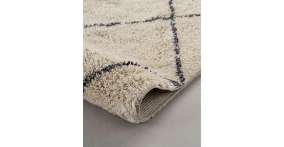 WEBTEPPICH 80/150 cm Alena Creme, Dunkelblau - Creme/Dunkelblau, Basics, Textil (80/150cm) - Novel