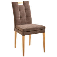 SZÉK fa, textil barna, tölgyfa  - barna/tölgyfa, Konventionell, textil/fa (47/91,5/59cm) - Cantus