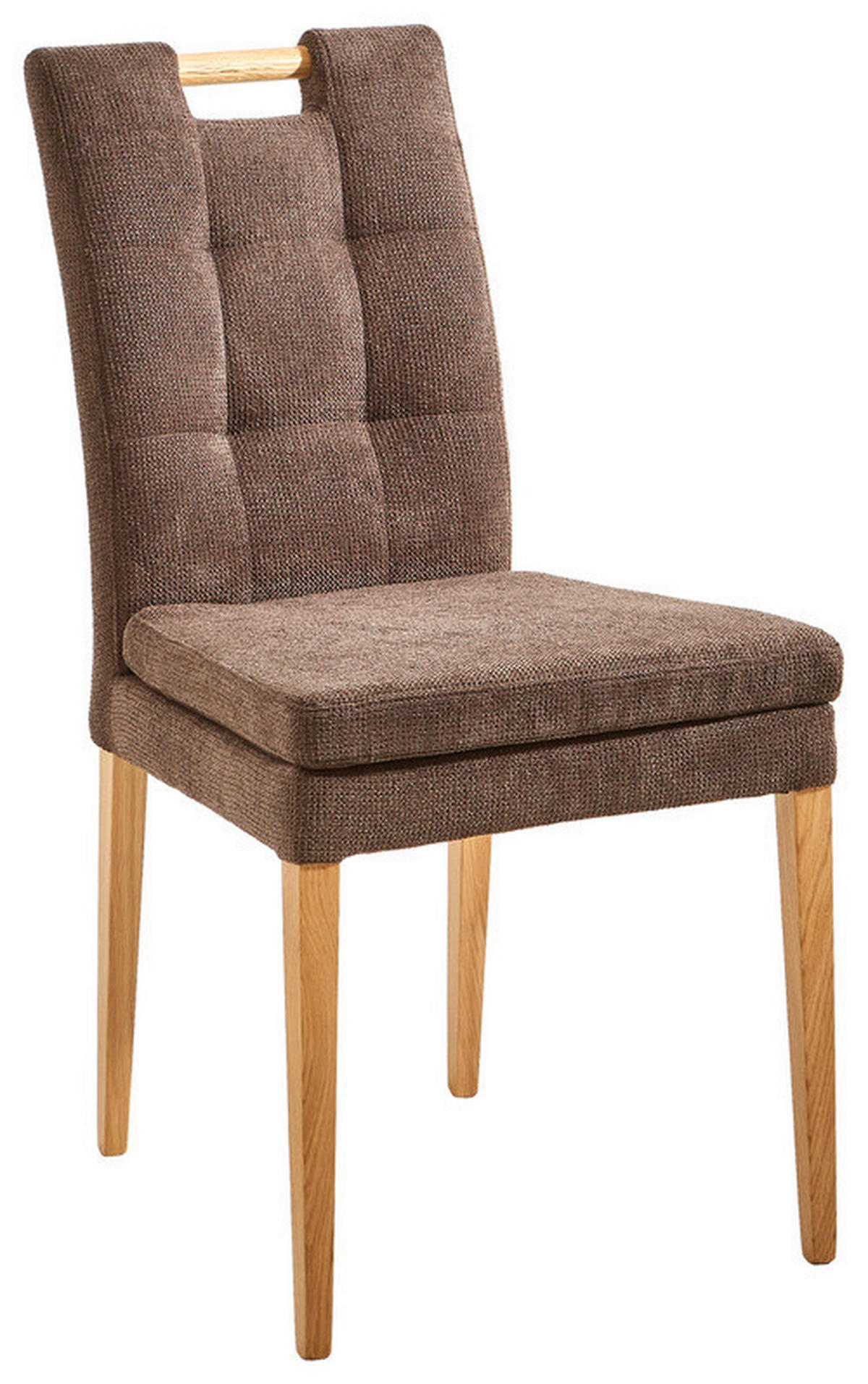 SZÉK fa, textil barna, tölgyfa  - barna/tölgyfa, Konventionell, textil/fa (47/91,5/59cm) - Cantus