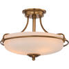 DECKENLEUCHTE  42.2/30.1 cm    - Messingfarben/Bronzefarben, Lifestyle, Glas/Metall (42.2/30.1cm) - Elstead Lighting