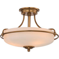 DECKENLEUCHTE  42.2/30.1 cm    - Messingfarben/Bronzefarben, Lifestyle, Glas/Metall (42.2/30.1cm) - Elstead Lighting