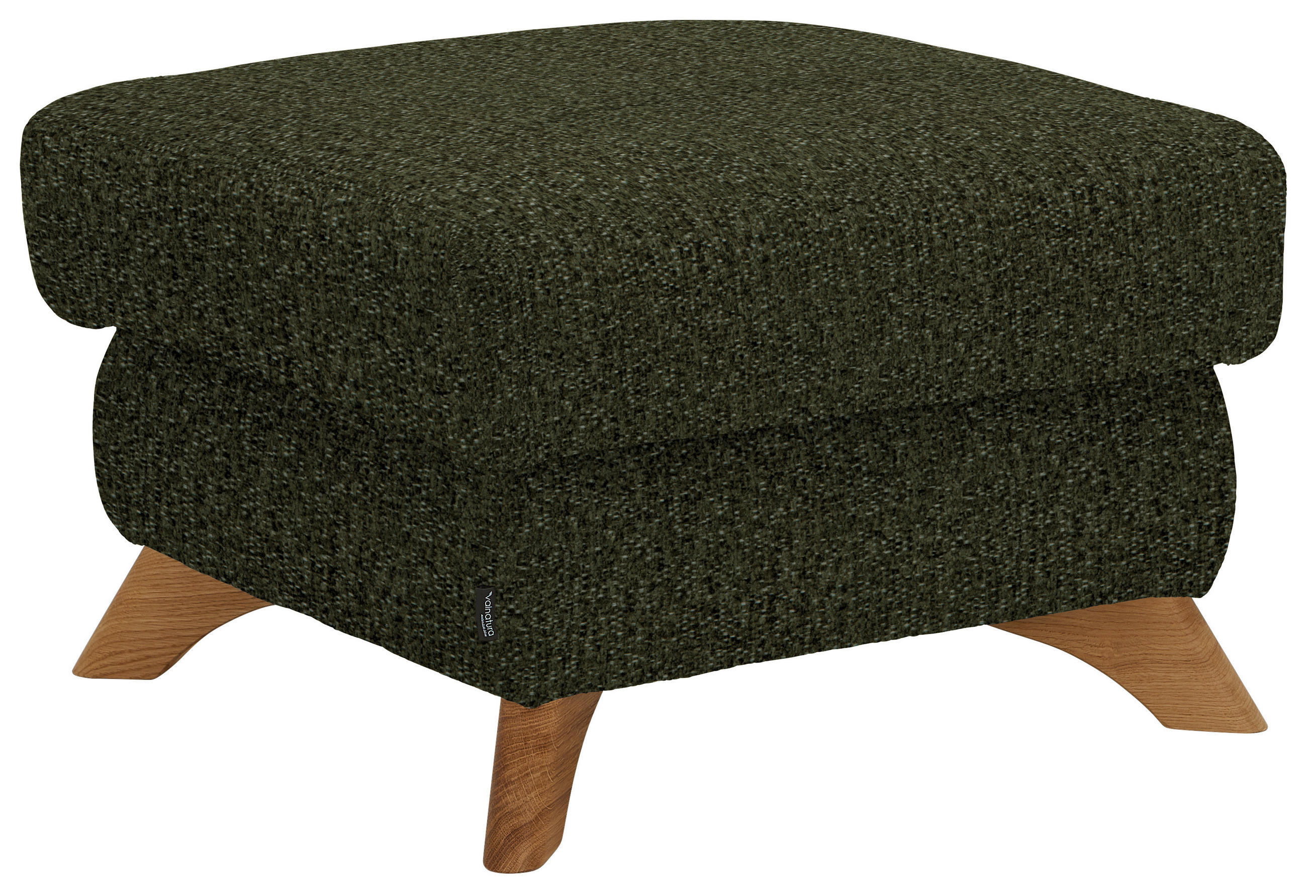 HOCKER in Textil Olivgrün  - Eichefarben/Olivgrün, Modern, Holz/Textil (65/47/65cm) - Valnatura