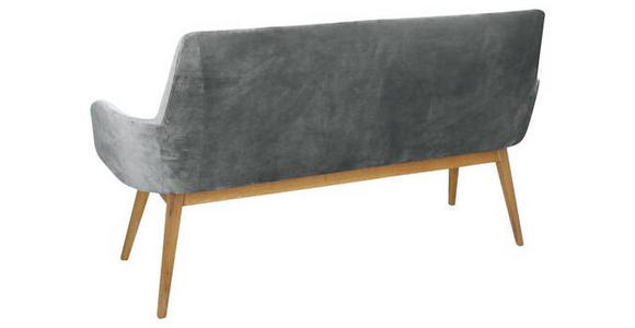 SITZBANK 157/88/62,5 cm  in Grau, Eichefarben  - Eichefarben/Grau, KONVENTIONELL, Holz/Textil (157/88/62,5cm) - Linea Natura