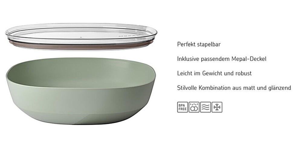 SALATSCHÜSSEL  Silueta  - Transparent/Schwarz, KONVENTIONELL, Kunststoff (30,1/9,2cm) - Mepal