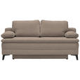 BOXSPRINGSOFA Cord Taupe  - Taupe/Schwarz, Design, Textil/Metall (200/100/108cm) - Novel