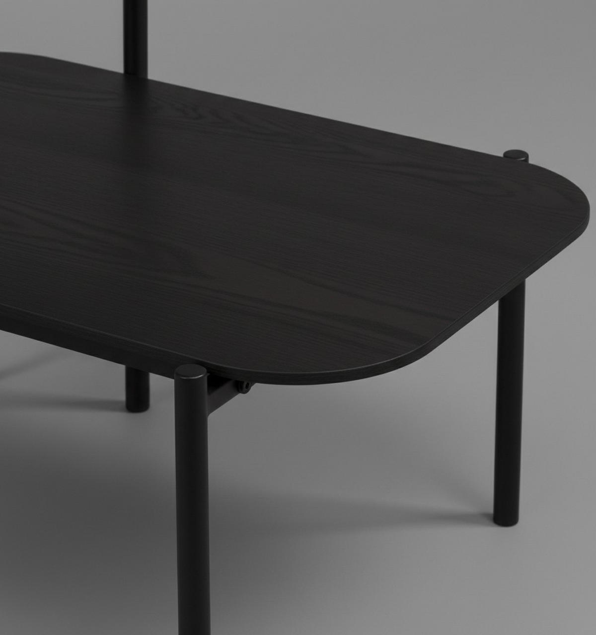 KONFERENČNÝ STOLÍK, čierna, drevo, kov, kompozitné drevo, 62,4/38,2/52 cm - čierna, Trend, kov/drevo (62,4/38,2/52cm) - Lomoco