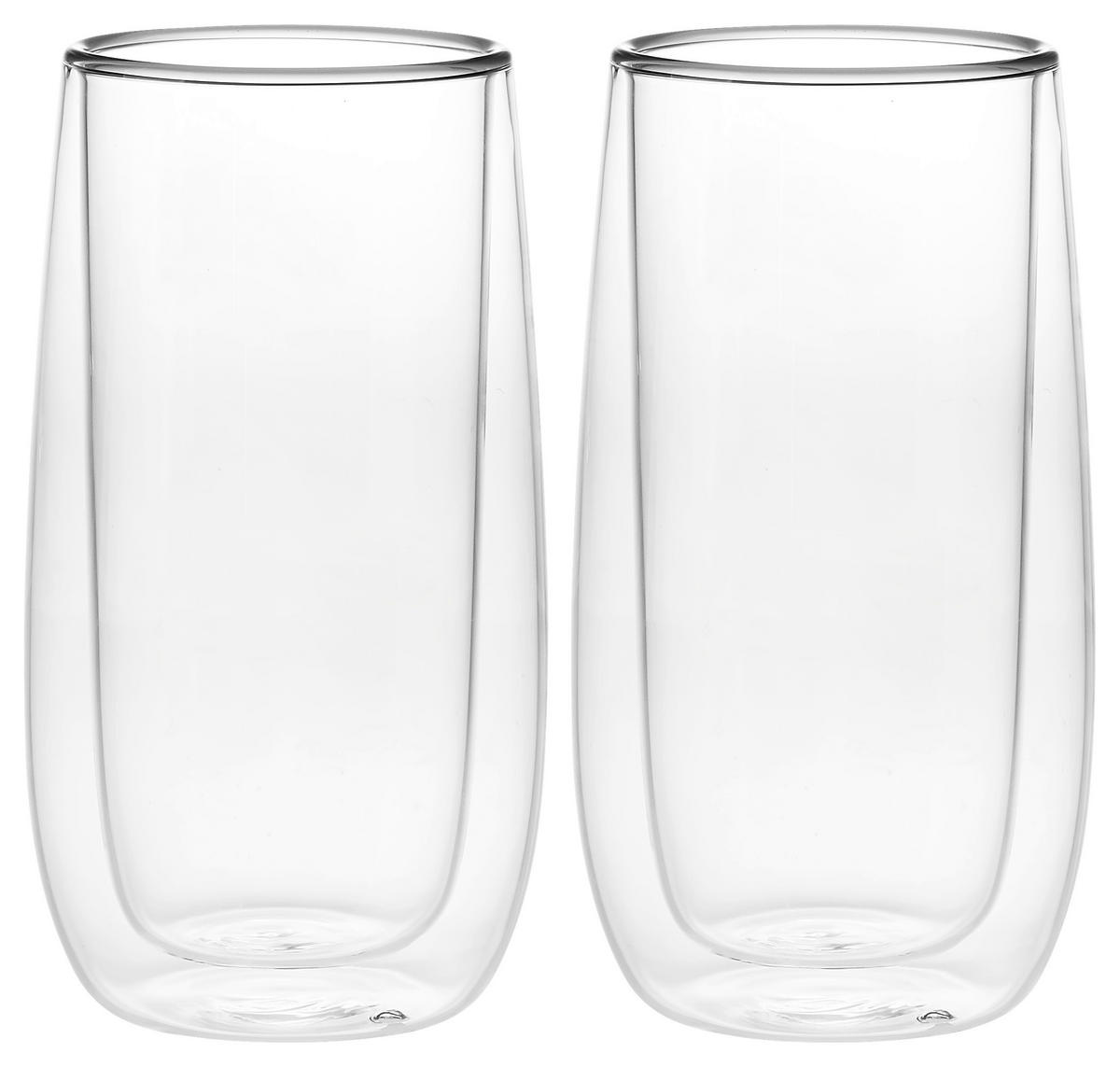 TEEGLAS  2-teilig  - Klar, Design, Glas (6,5/15cm) - Novel